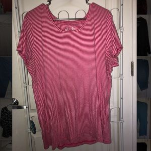 Pink and white striped shirt